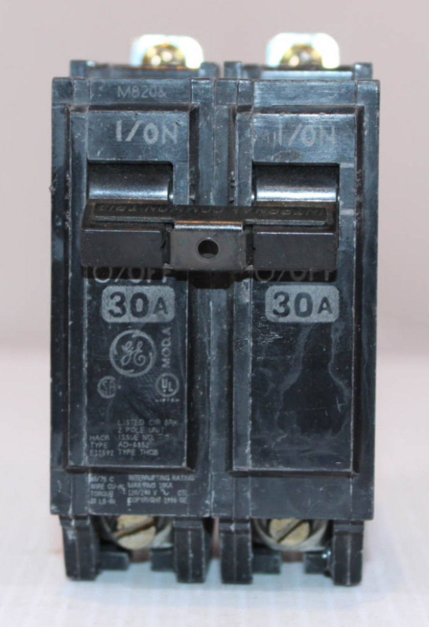 General Electric THQB2130 Breaker 30A 120/240V 2P 10kA Bolt-On
