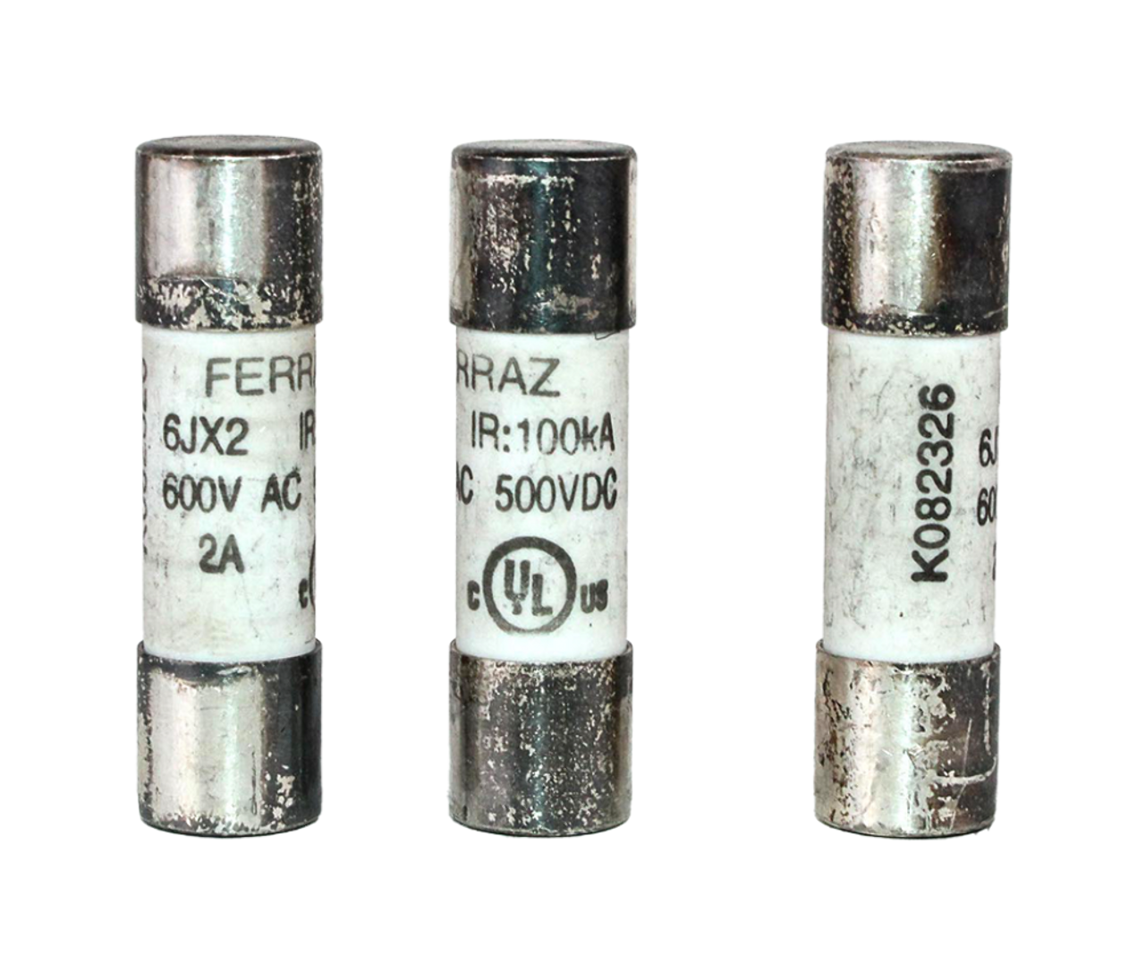 Ferraz 6JX2 Fuse 2A 600V 100kA Midget Class Fast-Acting High-Interrupting