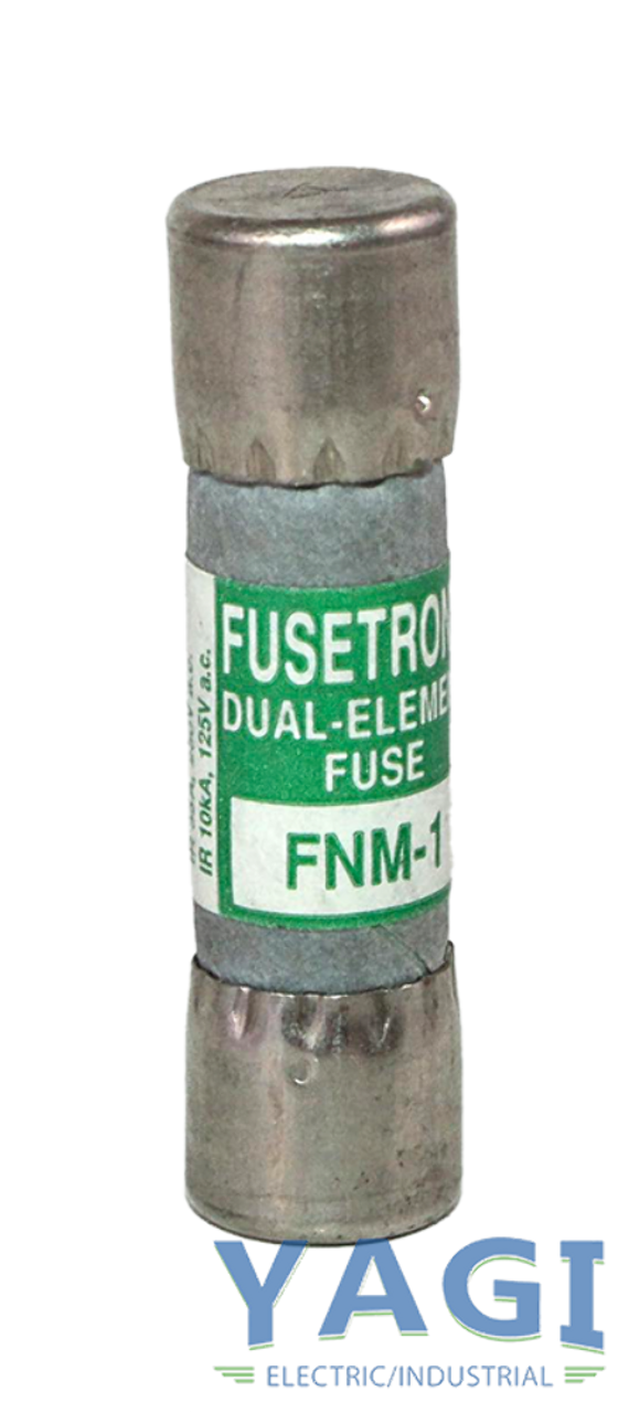 Bussmann Fusetron FNM-1 Fuse 1A 250V 10kA Midget Class Dual-Element Time Delay