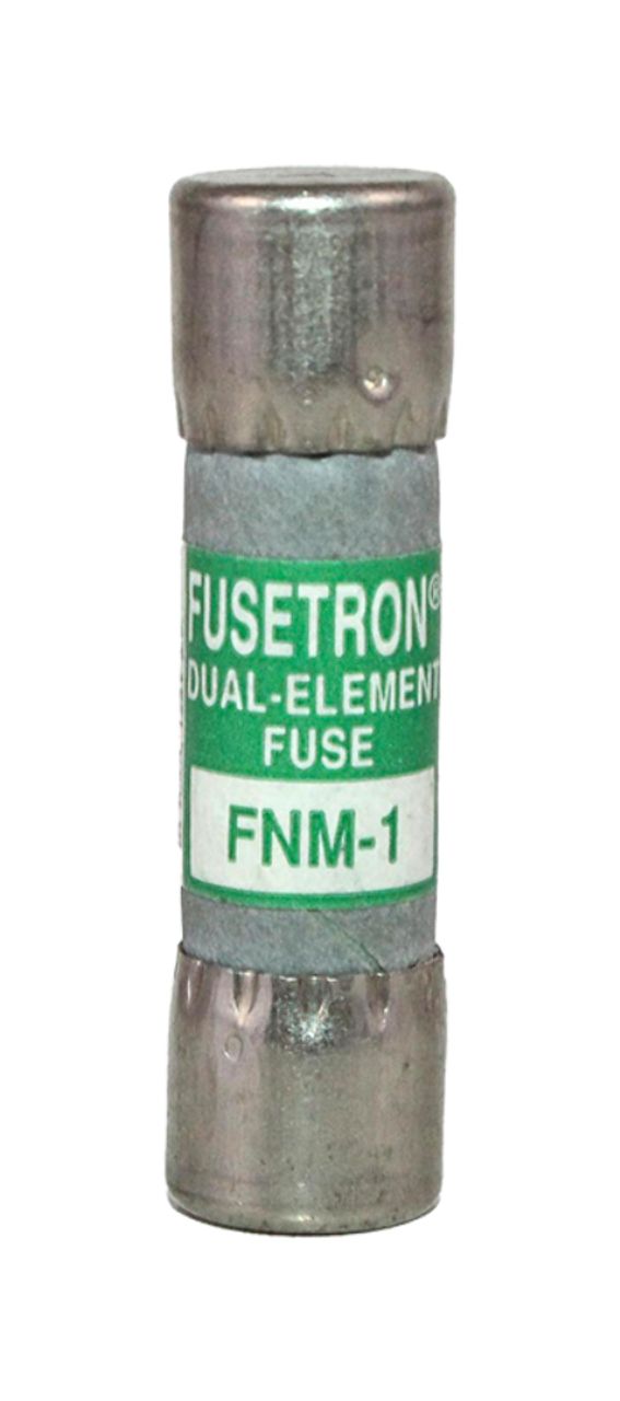 Bussmann Fusetron FNM-1 Fuse 1A 250V 10kA Midget Class Dual-Element Time Delay