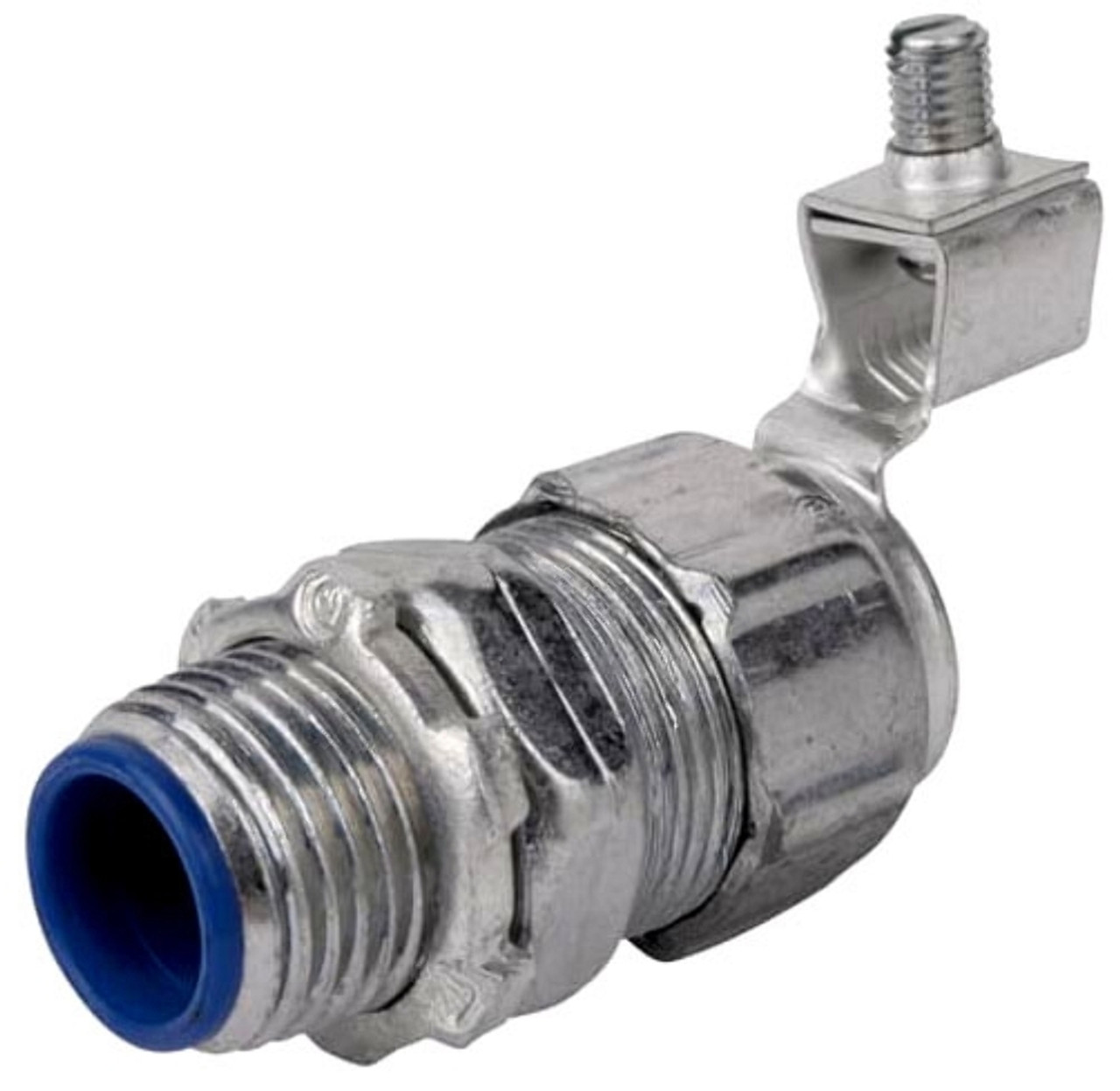 YAGI 5332GR Liquidtight Connector 1/2 In Grounding Insulated Straight Threaded Zinc Plated Steel