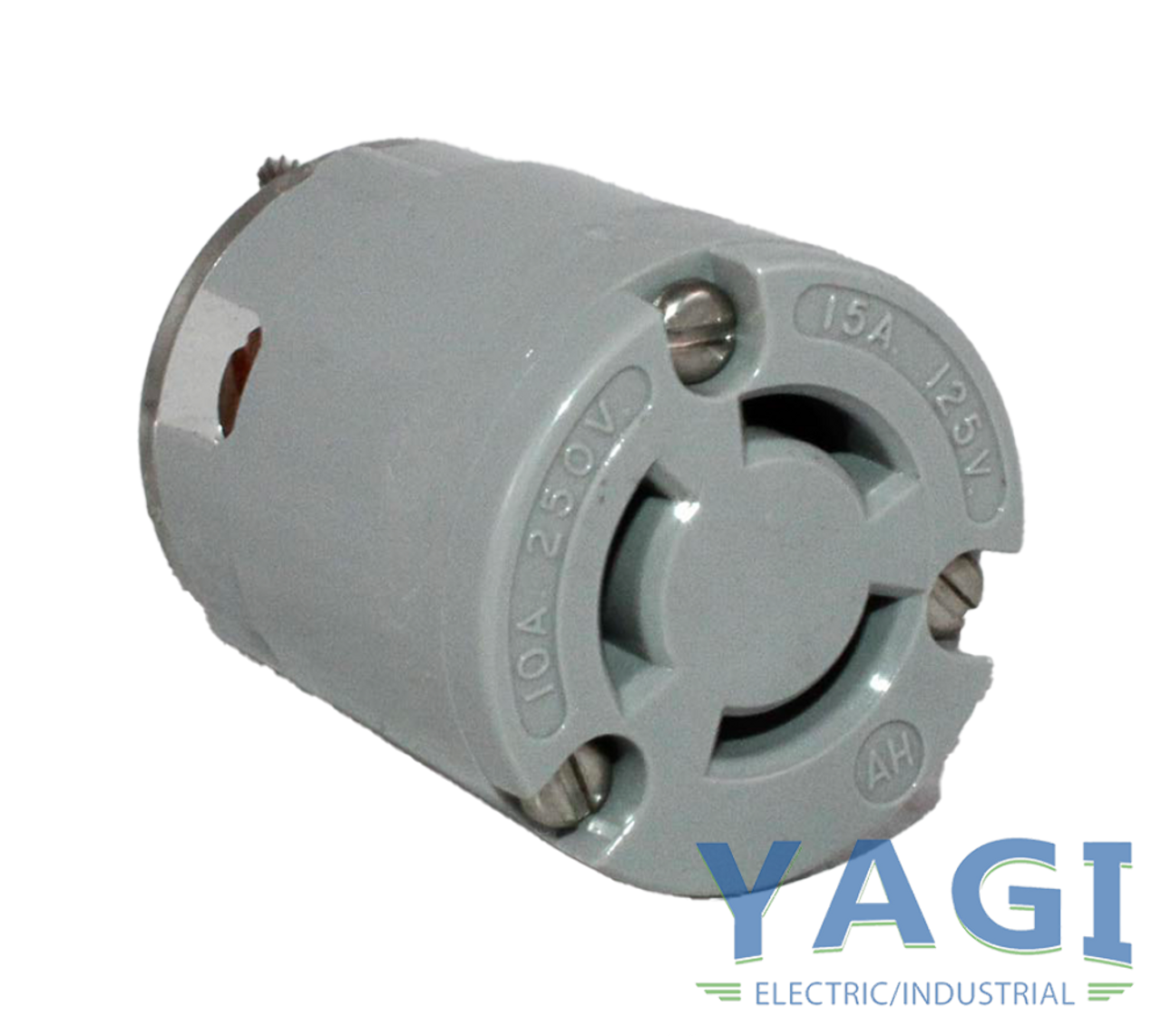 Arrow Hart 4755 Safety Grip Locking Plug 15A/125V 10A/250V 3P 3W Non-NEMA Gray