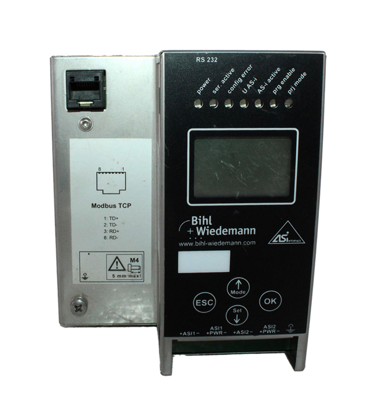 Bihl Wiedemann BW1660 AS-i 3.0 Ethernet/IP Gateway Stainless Steel 2-Master