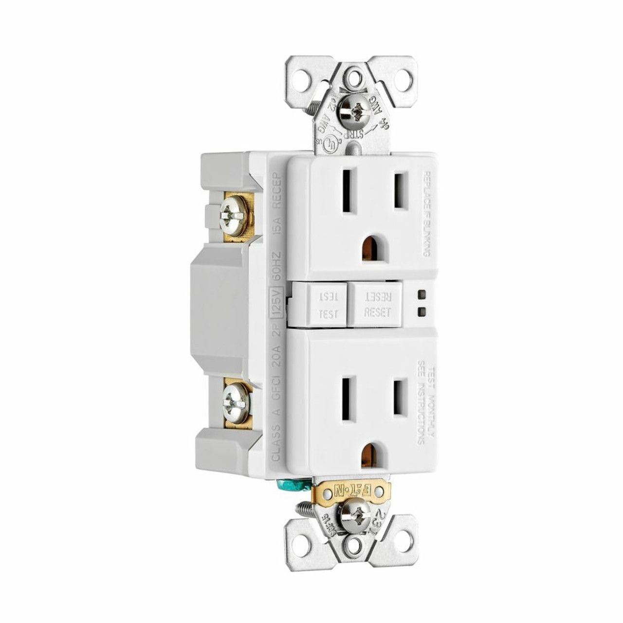 Eaton TRSGF15W-3-LW 15A 125V GFCI White Receptacle Tamper-Resistant 5-15R Box of 3