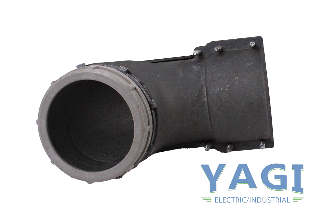 YAGI AC-350 90 Degree Conduit Connectors 3-1/2 Inch Zinc/Galvanized