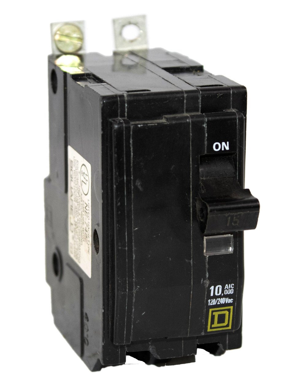 Square D QOB215 Breaker 15A 120/240V 2P 1PH 10kA Molded Case