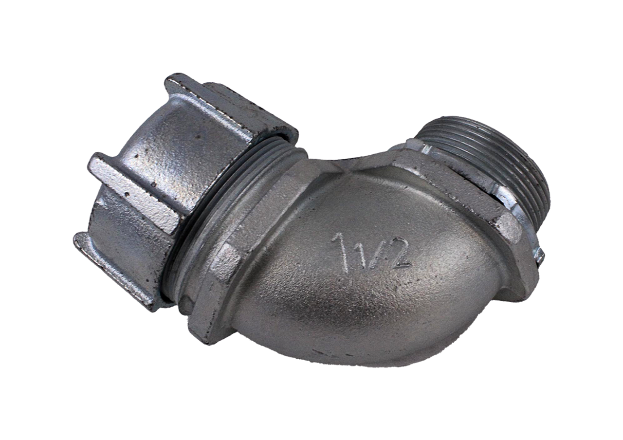 Thomas and Betts 5256 Liquidtight Connector 1-1/2 Inch 90 Degree Non-Insulated M