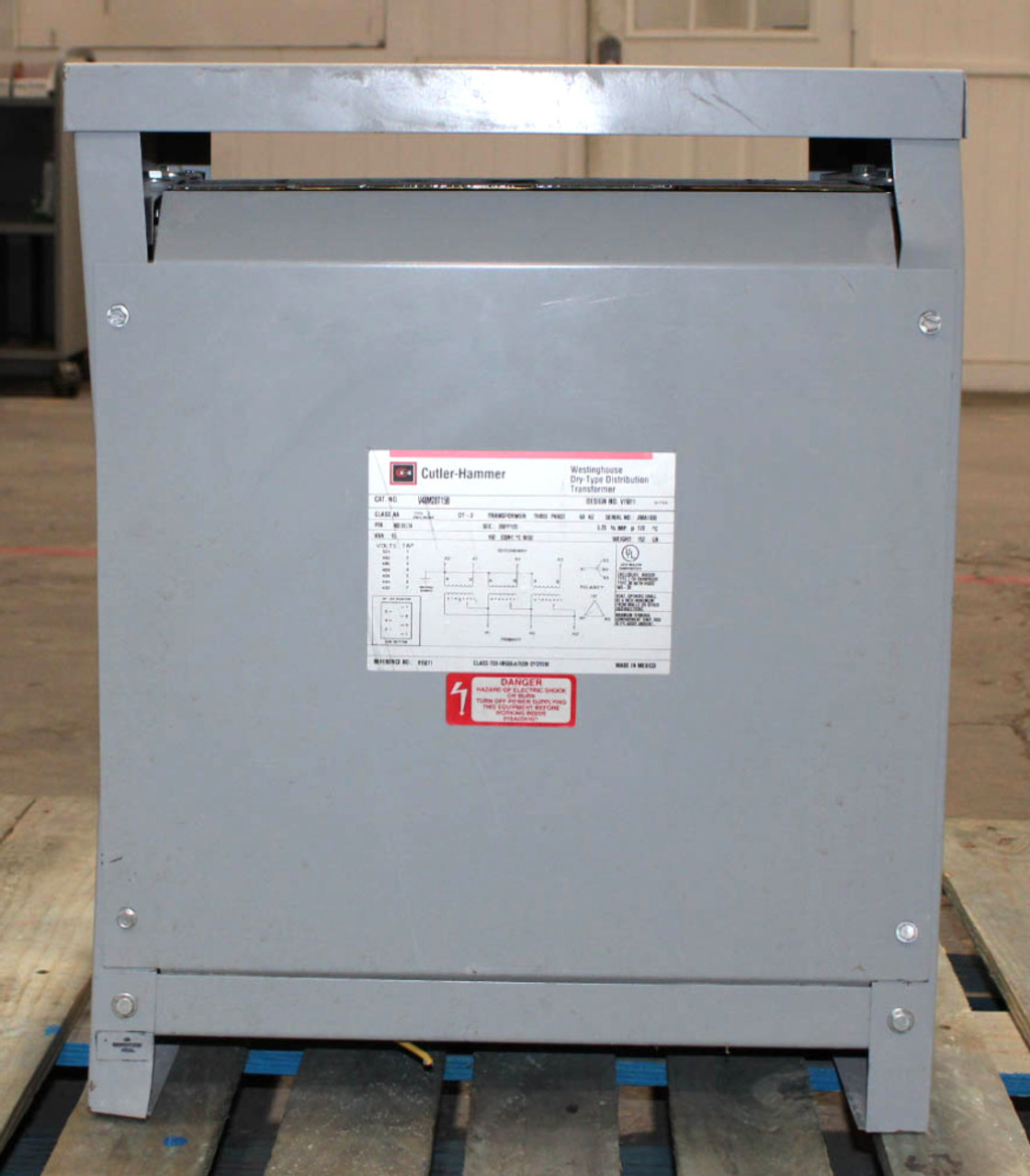 Cutler Hammer V48M28T15B Transformer 15kVA Pri: 480V Sec: 208Y/120 3PH