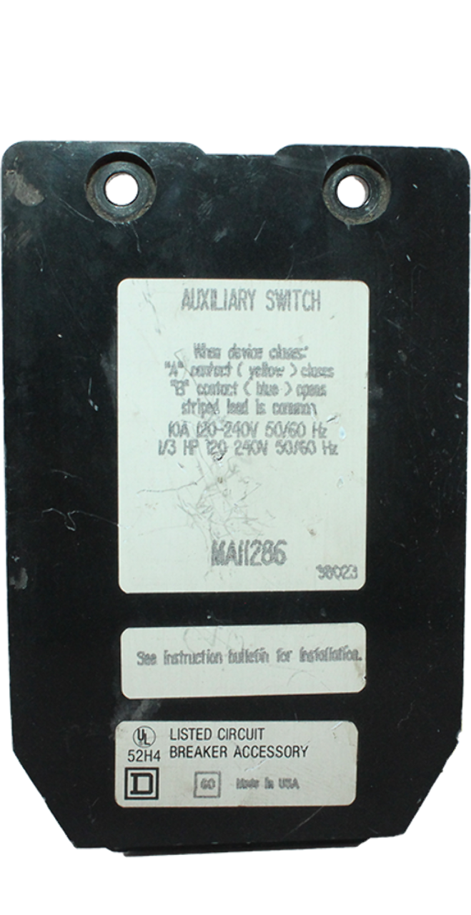 Square D MA11286 Auxiliary Switch 10A 240V 1/3HP 50/60Hz 2A/2B Configuration