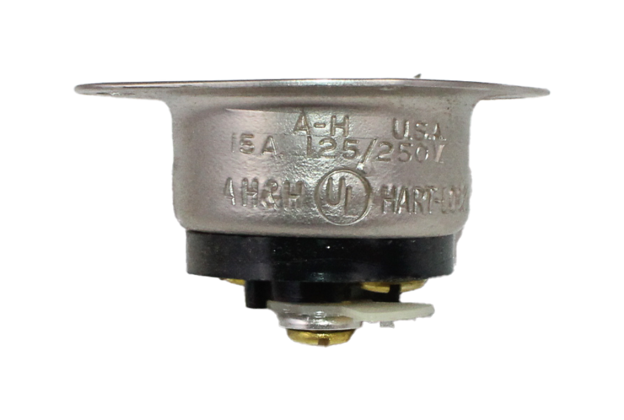Arrow Hart 7486 Locking Flanged Inlet 15A 125/250V 3P 3W Non-Grounding Midget