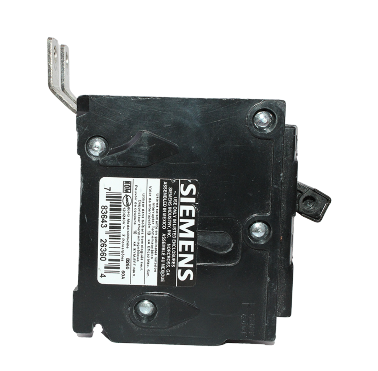 Siemens B260 Circuit Breaker 60A 120/240V 2P 10kA