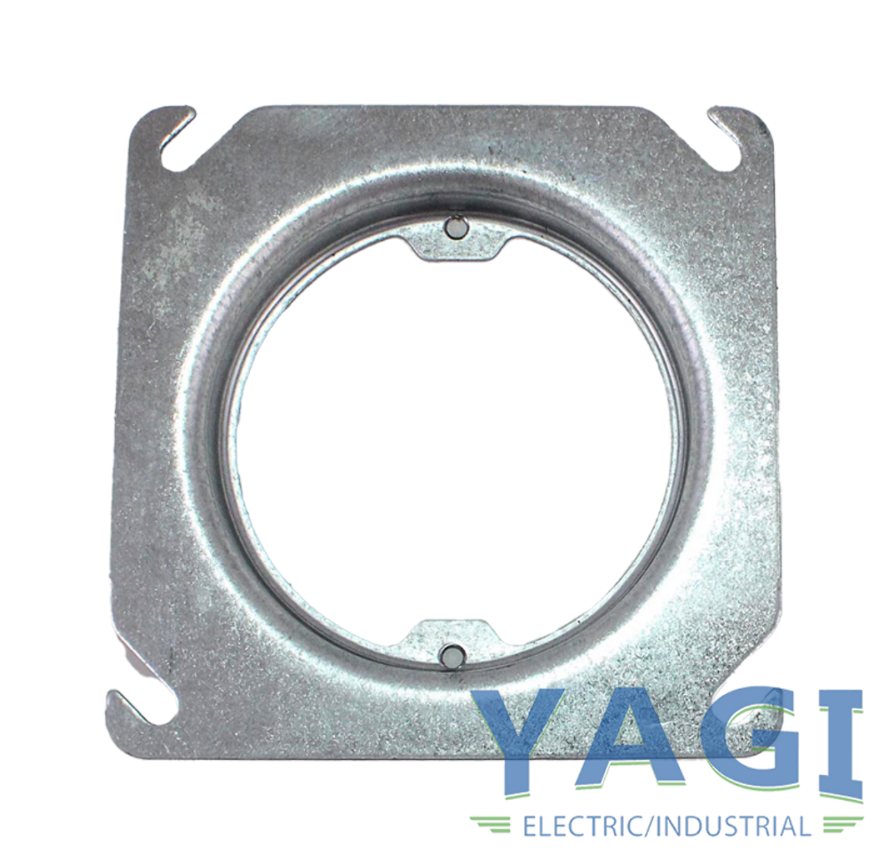 YAGI 43058 Steel Plaster Ring 2-3/4 Inch Square Open Ears Raised 5/8 Inch