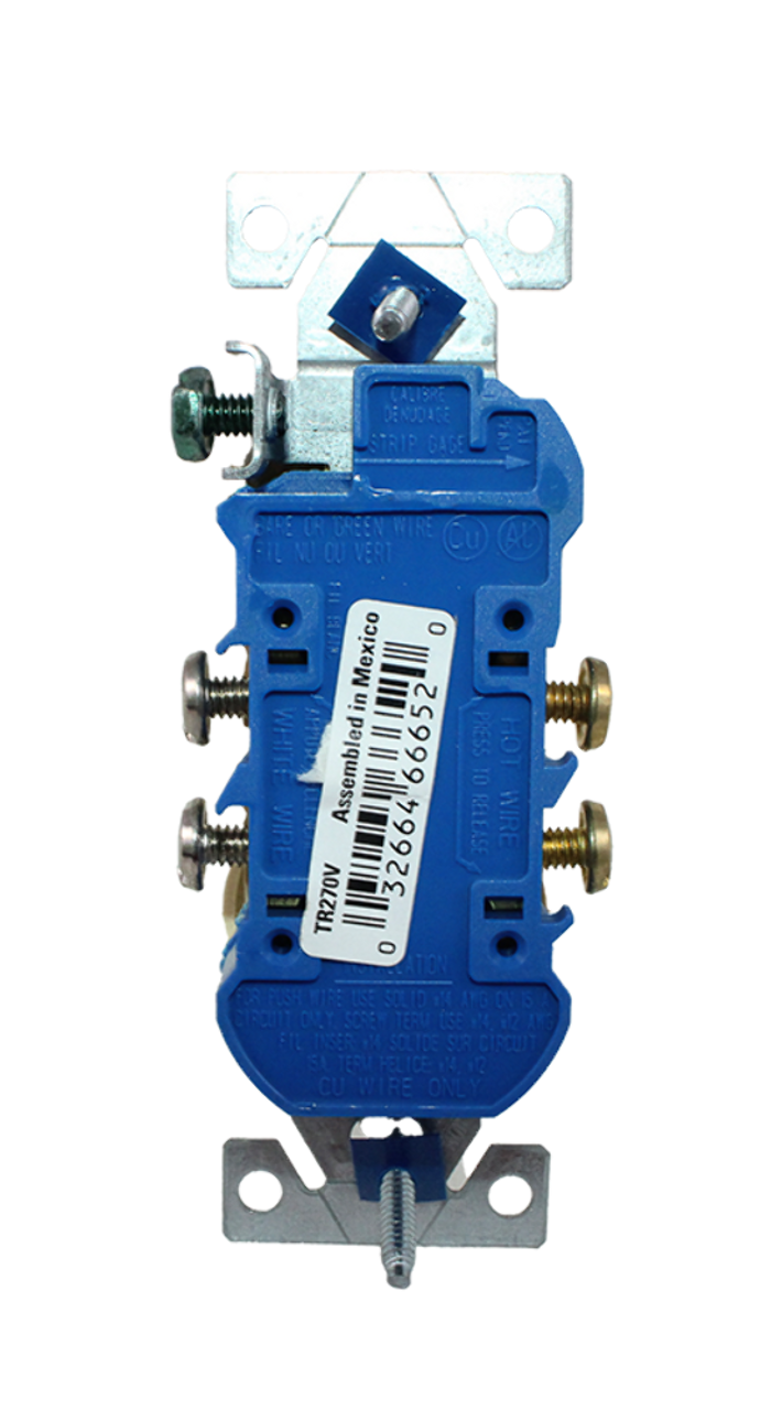 Cooper Eaton TR270V Grounding Duplex Receptacle #14-10 AWG 15A Commercial Box of 10