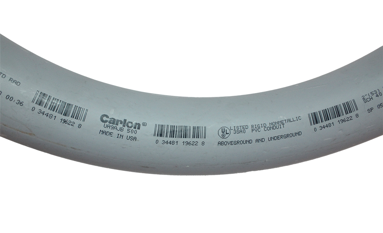 Carlon UA9AJB 90 Degree Elbow 2 Inch PVC Bell End