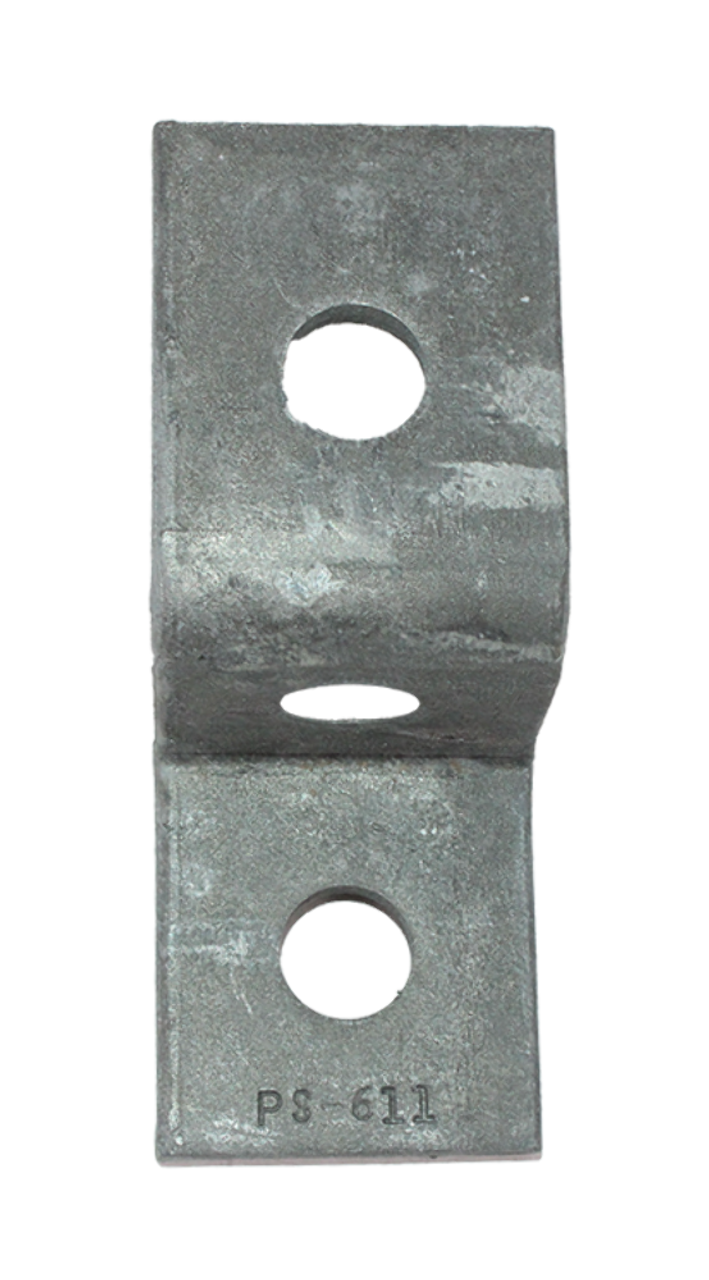 Power-Strut PS-611 Z Shape Fitting 1-5/8 Channel Width 3 Hole 9/16 Hole Size