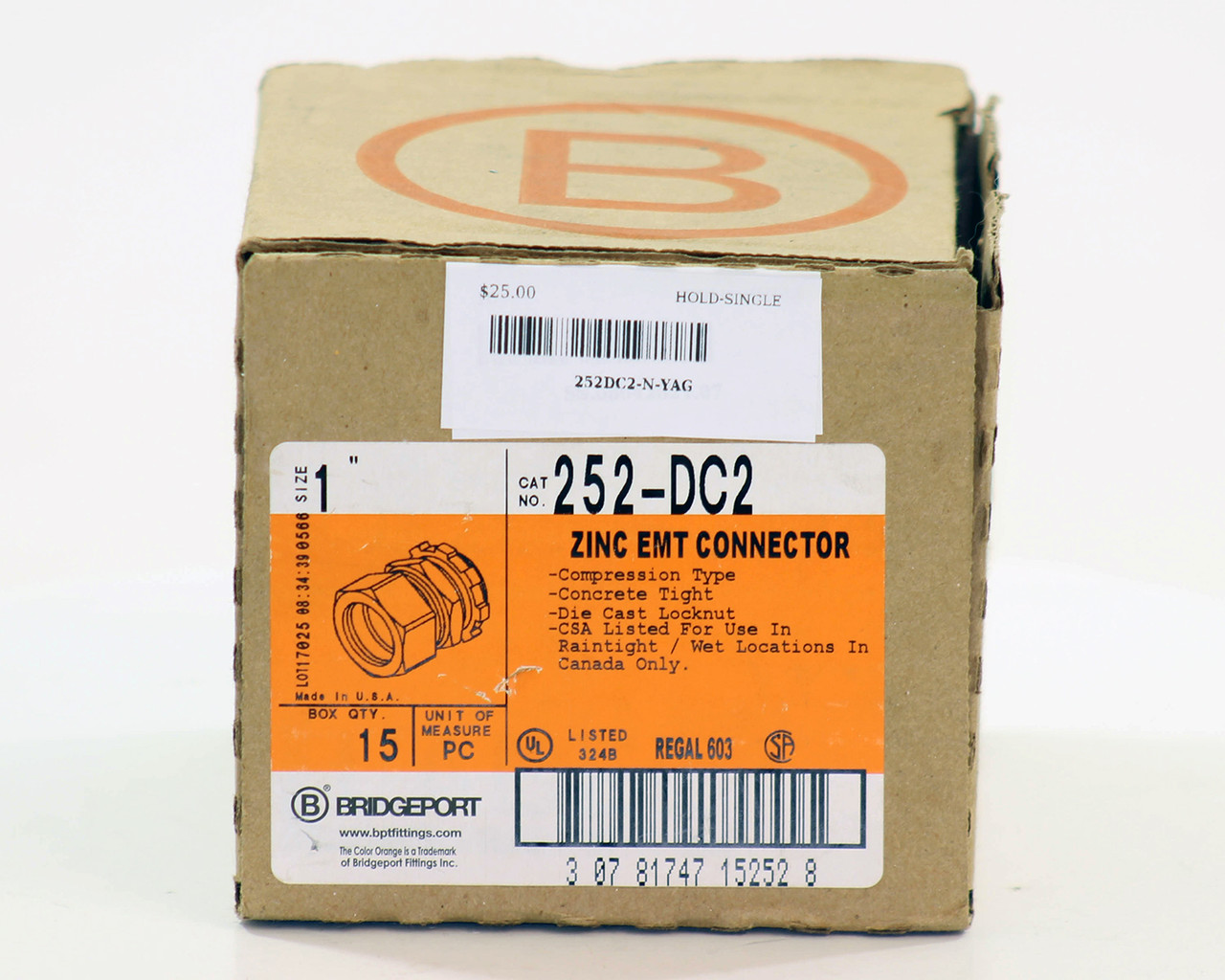 YAGI 252-DC2 Compression Connector Zinc 1-Inch