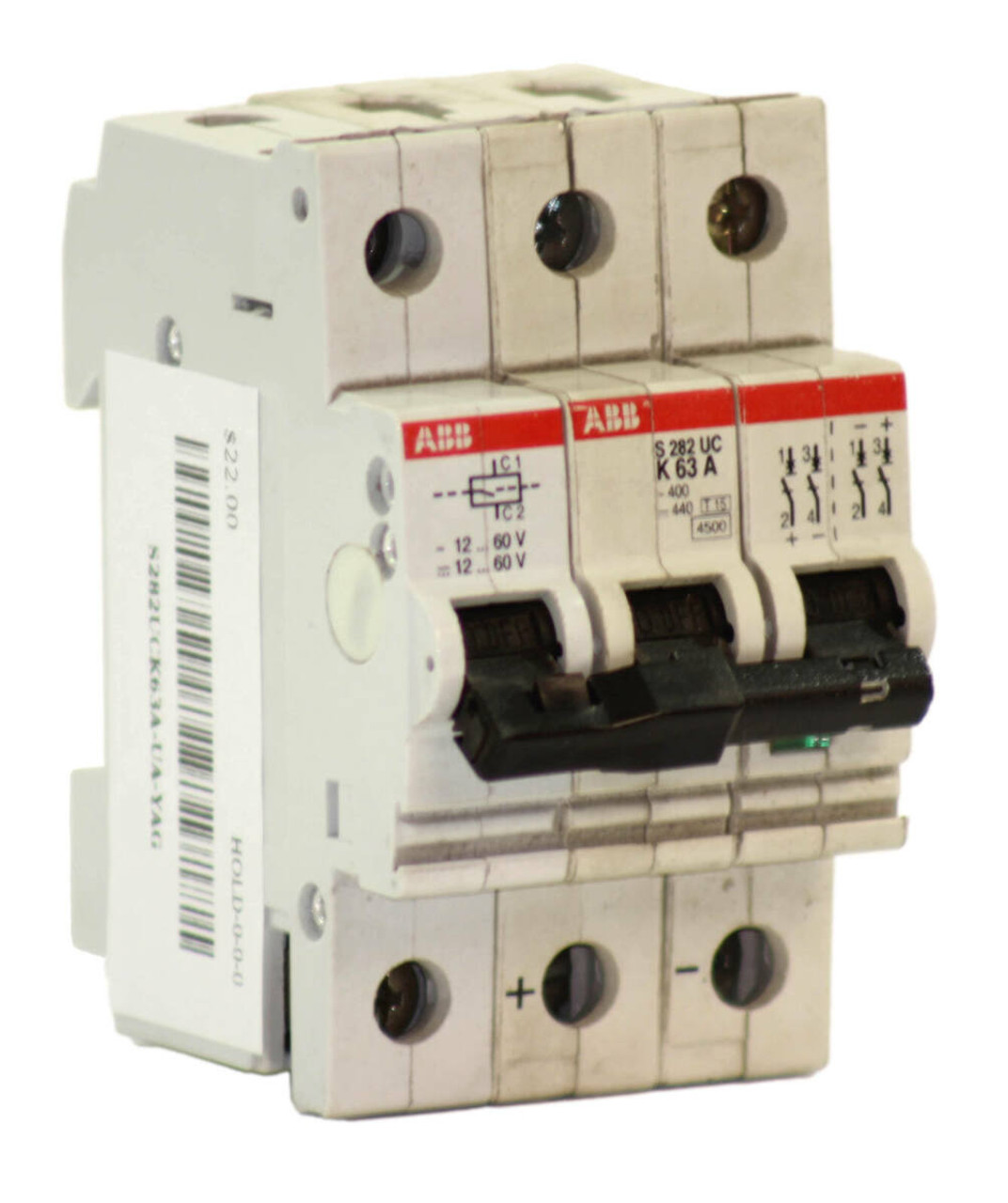 ABB S 282 UC K 63 A Breaker 63A 400V 3P