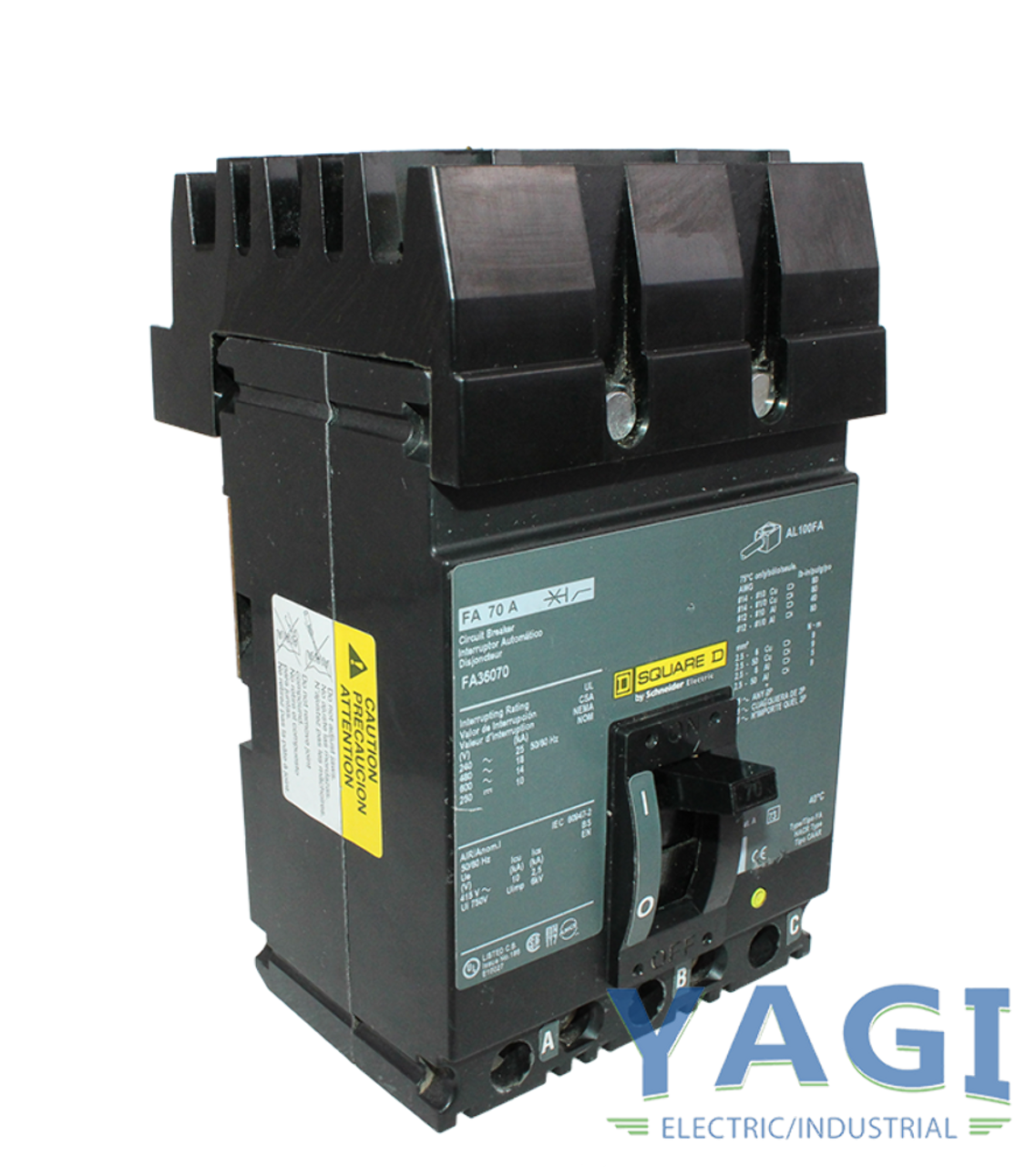Square D FA36070 Circuit Breaker 70A 600V 3P 14kA