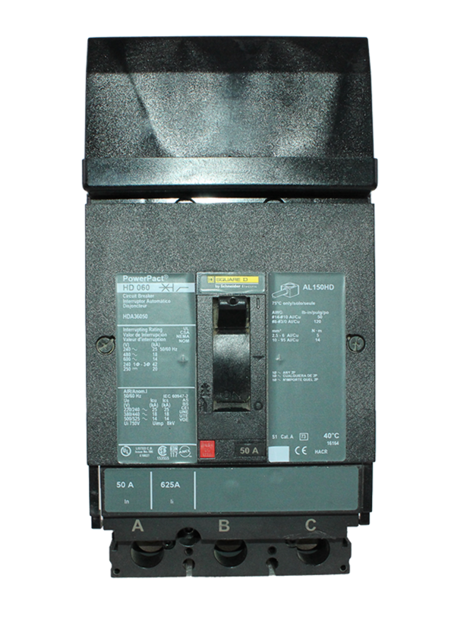 Square D HDA36050 Circuit Breaker 50A 600V 3P 14kA