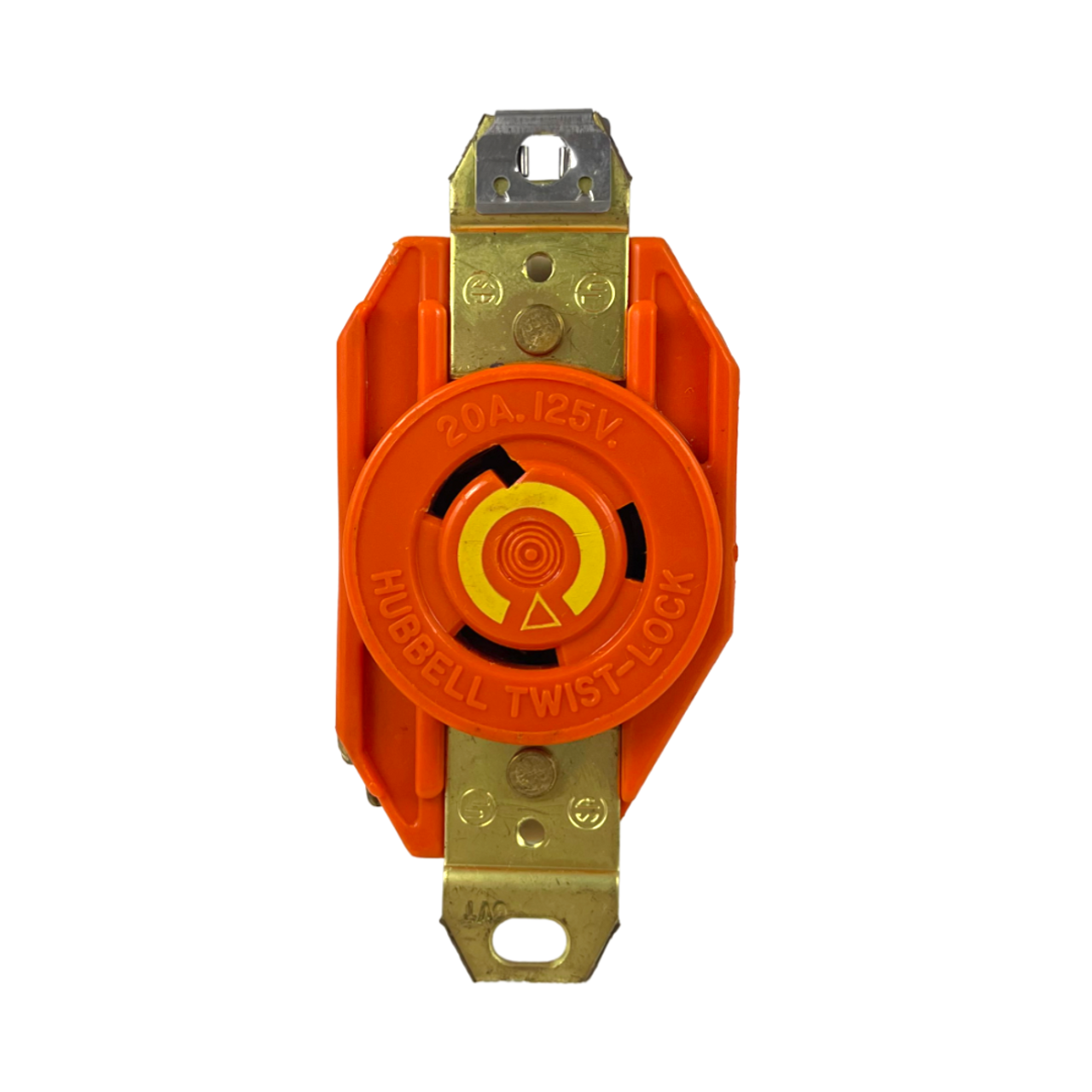 Hubbell IG2310 Twist Lock 20A 125V 2P 3W Grounding Flush Screw Terminal Orange