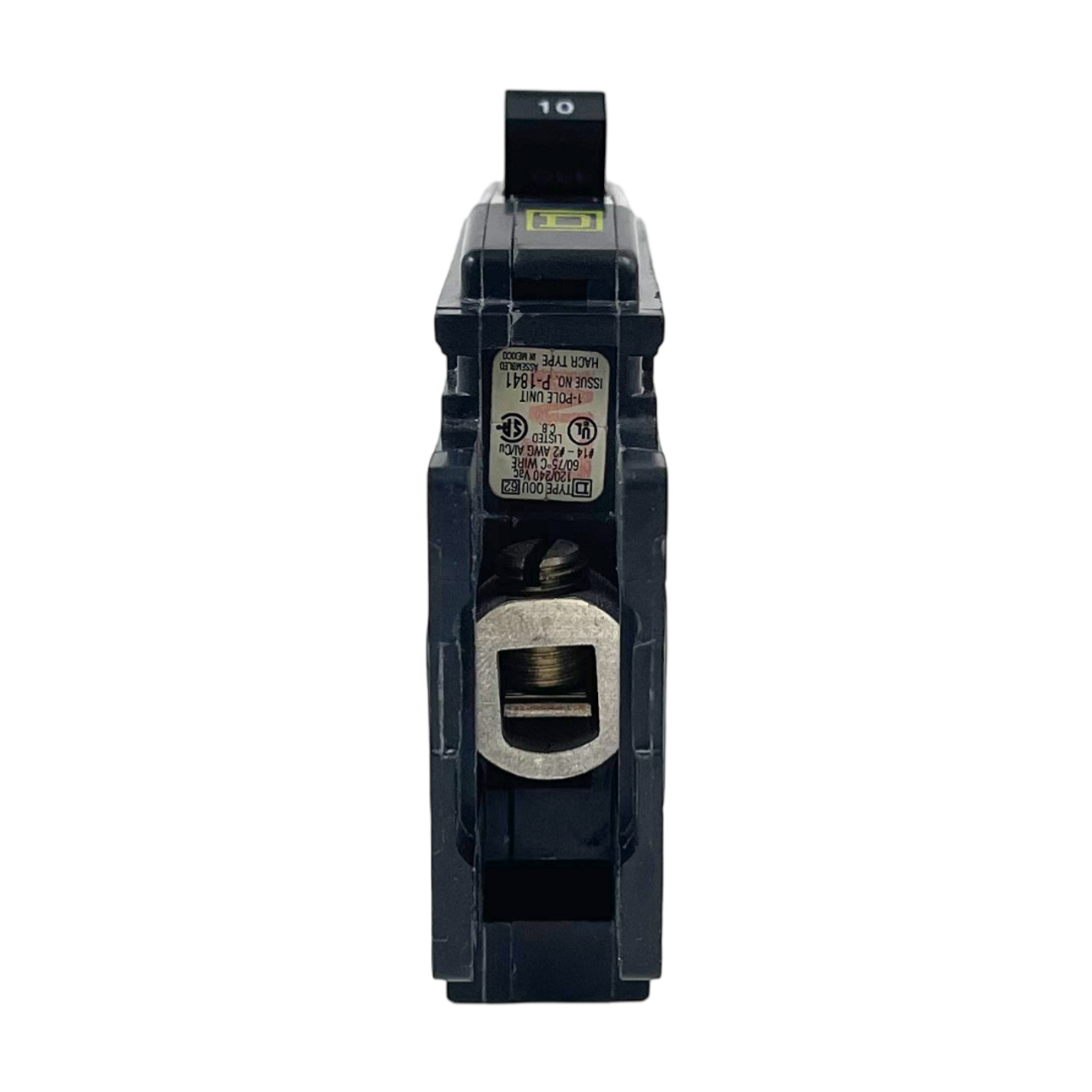 Square D QOU110 Circuit Breaker 10A 120/240V 1P 10kA Unit Mount