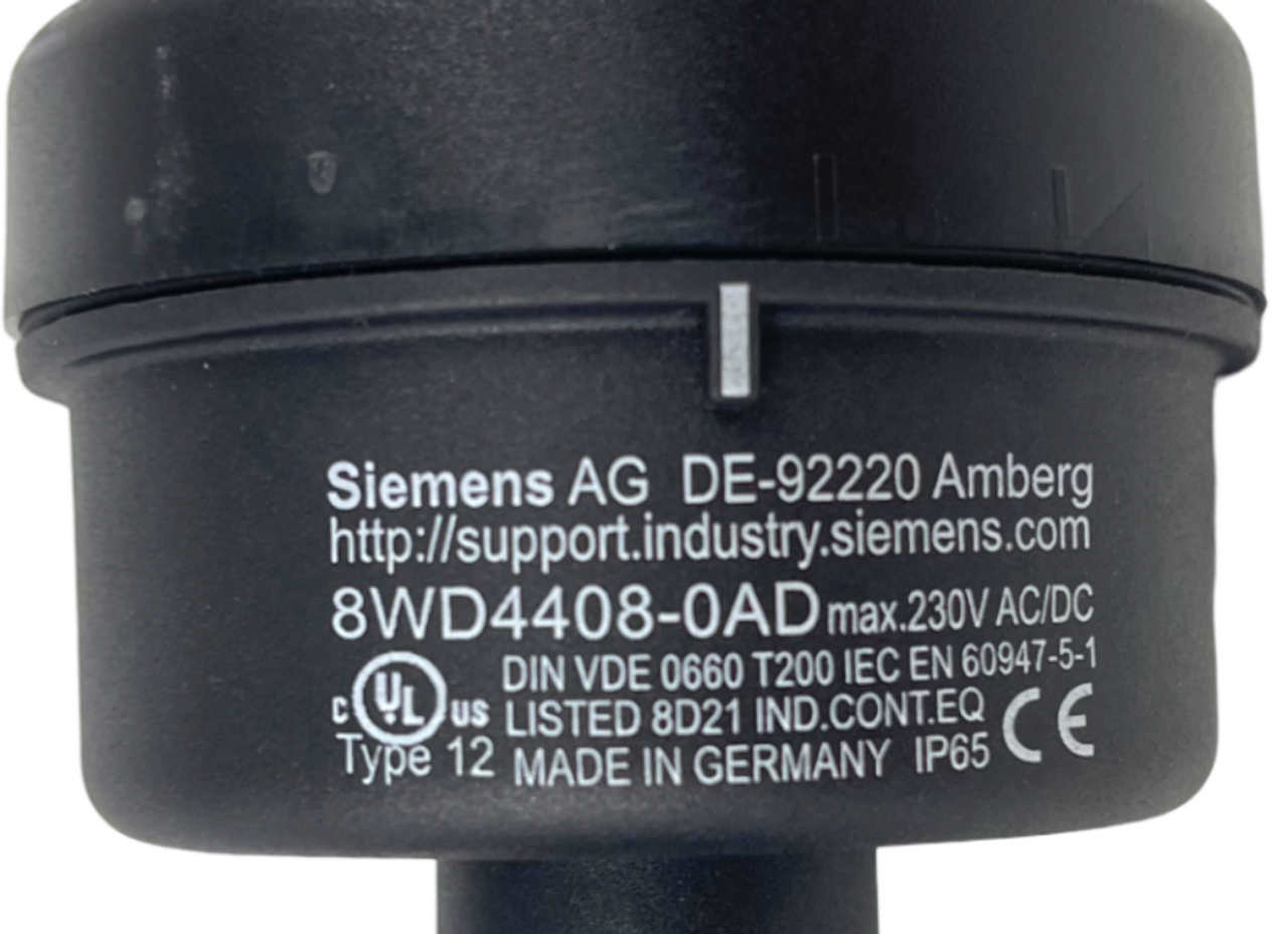 Siemens 8WD4408-0AD Connection Element W/End Cover Black For Pipe Mounting Sprin