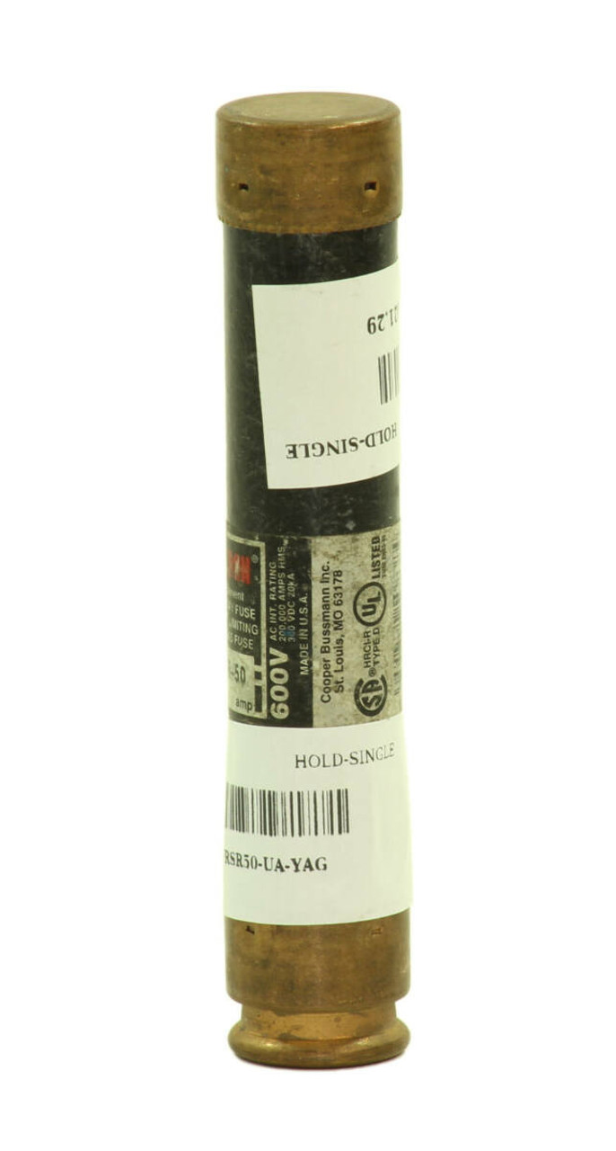 Bussmann Fusetron FRS-R-50 Fuse - 50Amps 600Volts Dual Element Time Delay Current Limiting