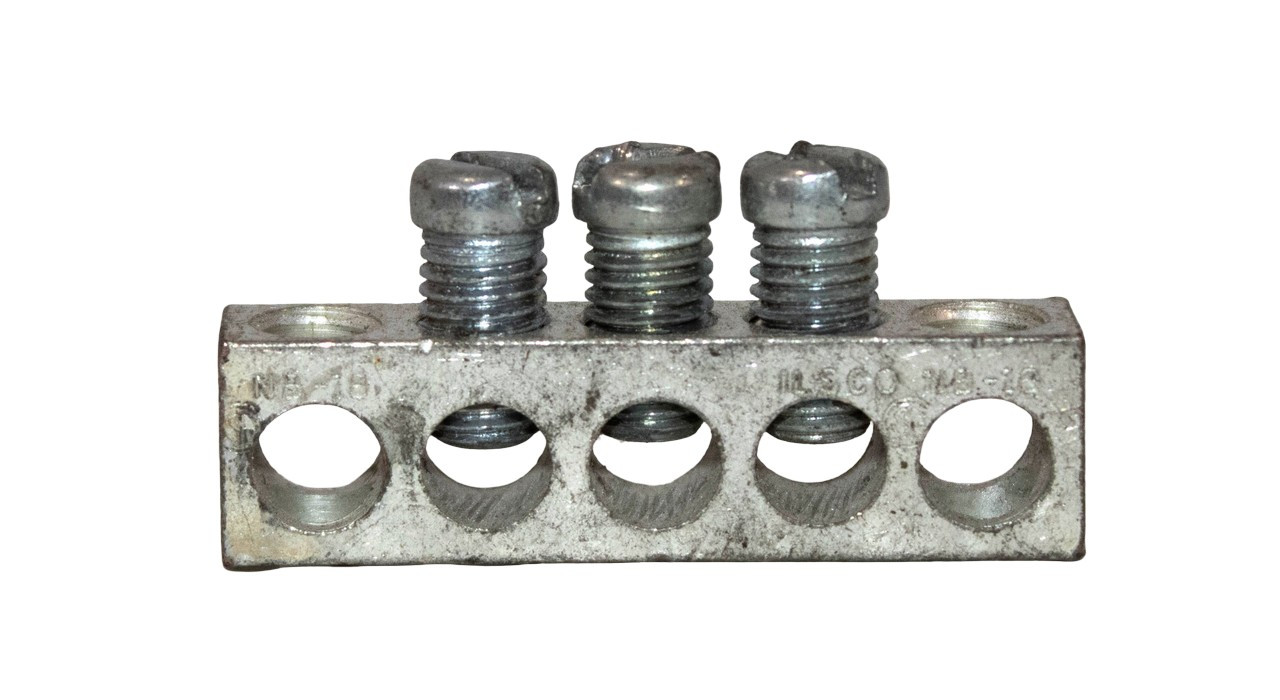 Ilsco NB-18 Aluminum Neutral/Ground Bar – 4–14 AWG, Dual-Rated Al/Cu, Multi-Port