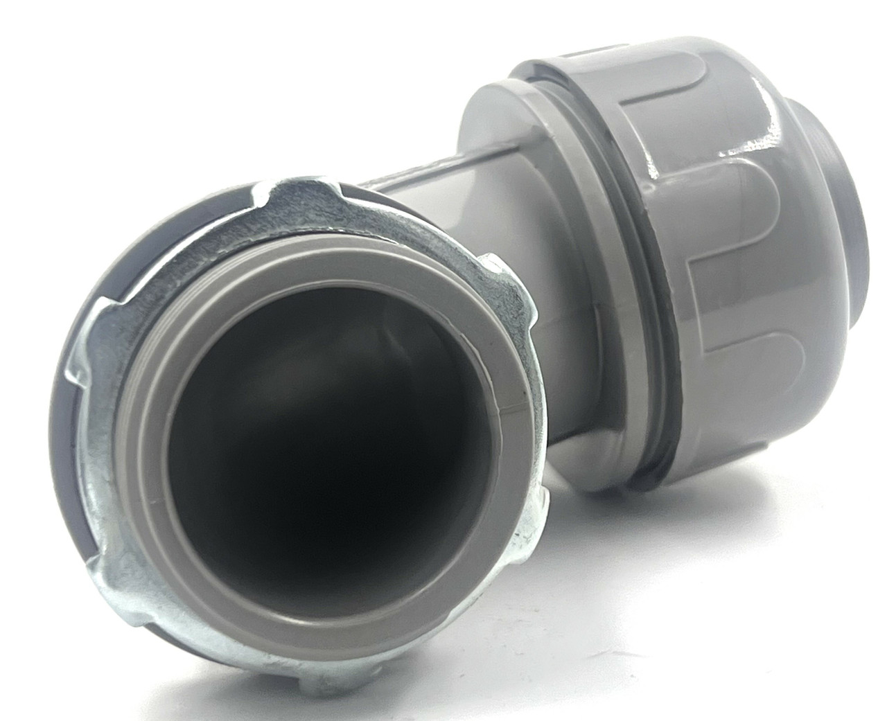 AFC Fittings 0946-02-GY 90 Degree Liquid Tight Connector 1 1/2 Inch PVC