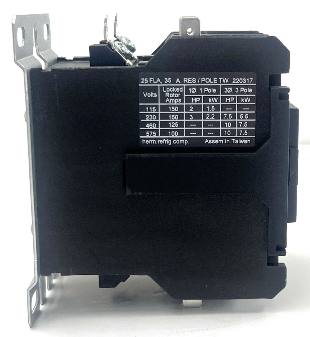 Eaton C25DND225AA DP Contactor 25A 2P Coil: 110/120V w/Auxiliary Contact C320KGI