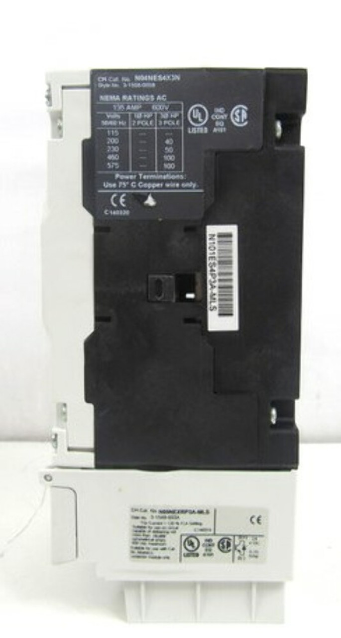 Eaton N101ES4P3A-MLS Combination Starter 42-135A 24VDC 3P 50/60Hz 100HP NEMA 4