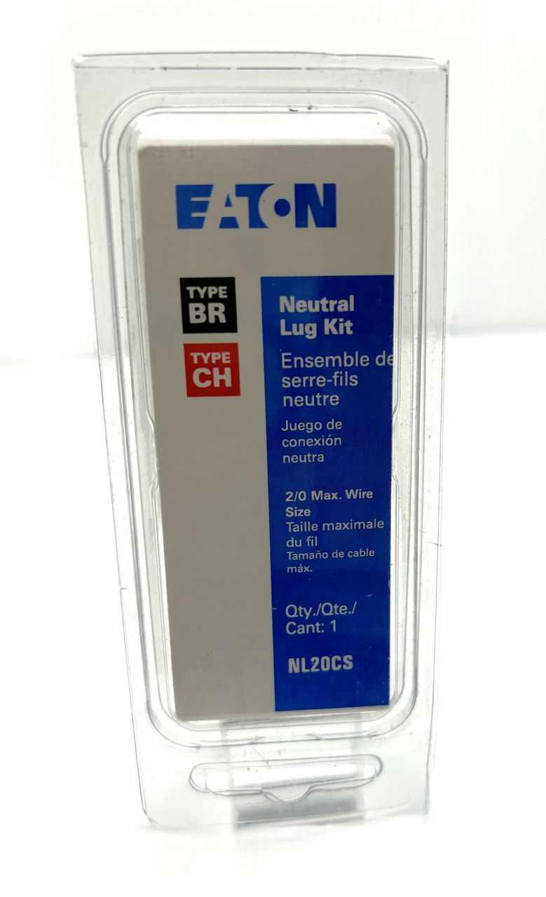 Eaton NL20CS Neutral Lug 125A CH or BR #2/0 Max Wire Size