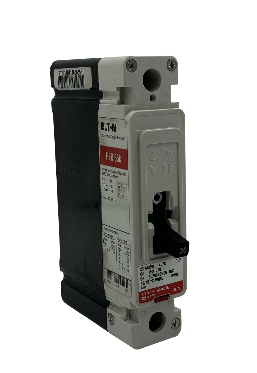 Eaton HFD1020 Circuit Breaker 20A 347V 1P 65kA