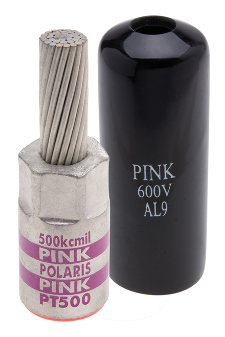 NSI PT500 Pin Terminal 350 MCM 600V Tin Plated Stranded Copper W/PVC Cover