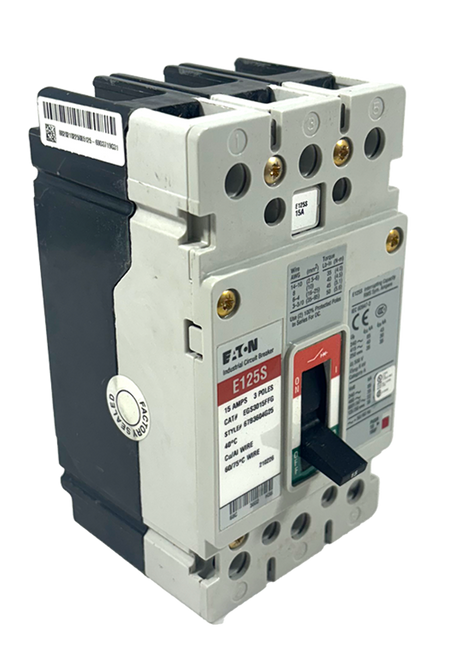 Eaton EGS3015FFG Breaker 15A 600Y/347V 3P 22kA Fixed Magnetic Trip Bolt-On