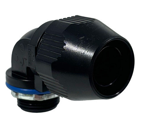Thomas and Betts LT975P Conduit Connector 3/4 Inch Bullet Liquidtight 90 Degree Thermoplastic Black