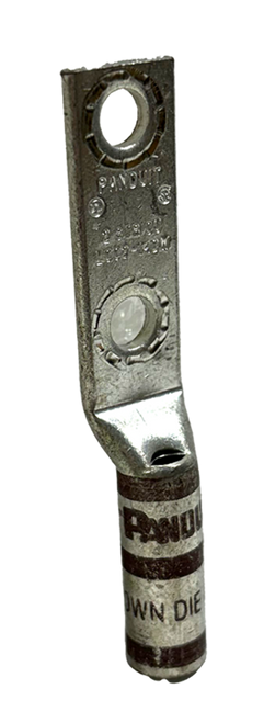 Panduit LCC2-14DW Compression Lug 2-Hole Long Barrel W/Window 2 AWG 1/4 In Stud