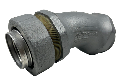 Appleton ST-45250 Liqtite Connector 2 1/2 Inch 45 Degree Pwdr Coated Malleable Iron Non-Insulated