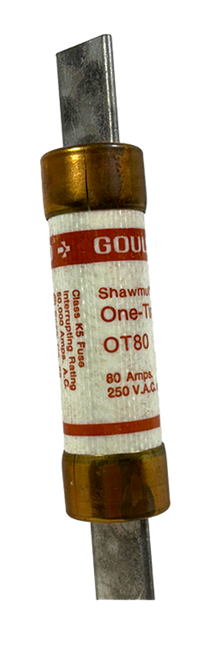 Gould OT80 Fuse 80A 250V 50kA One-Time Class K5 Fast-Acting 