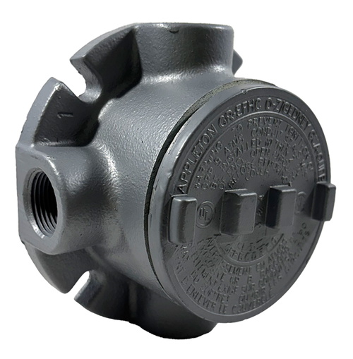 Appleton GRFX75 Junction Unilet 3/4 Inch Pwdr Coated Malleable Iron Flanged Mntg