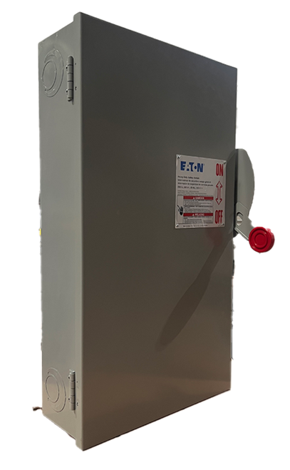 Eaton DH324NGK200 Heavy Duty Fusible Safety Switch 200A 240V 3P w/Neutral 4W NEMA1 Class H