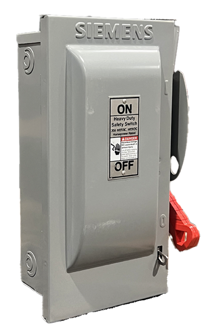 Siemens HF261 Fusible Disconnect | 30A | 600V | 2-Pole | 1-Phase | NEMA 1 | Heavy Duty Siemens HF261 Fusible Disconnect | 30A | 600V | 2-Pole | 1-Phase | NEMA 1 | Heavy Duty