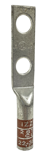 Izzy i22-38-1 Copper Compression Lug 2 AWG 0 Ports 2 Holes