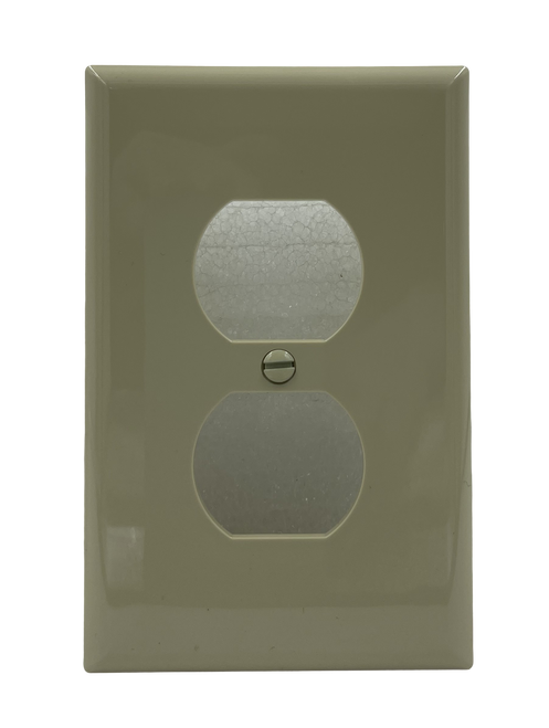 Eaton PJ8V-10-LW Duplex Wallplate Mid-Size Single Gang Polycarbonate Ivory 10/PKG