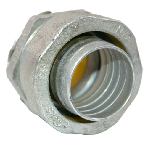 Eaton Crouse-Hinds LTB150 Straight Male Connector w/Insulated Throat Bushing Liquidator Liquidtight 1 1/2-Inch