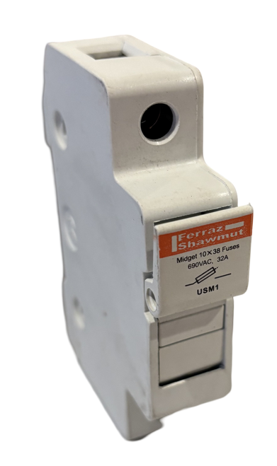 Mersen USM1 Fuse Holder 30A 800VAC 1000VDC 1P Pressure Plate IP65 Midget UltraSafe