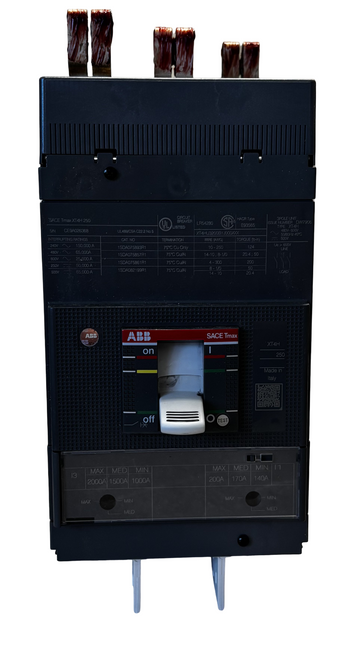 ABB XT4HU3200BYJ000XXX - Tmax XT4H 200A 3-Pole Molded Case Circuit Breaker