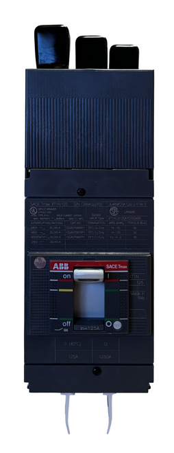 ABB XT1NU3125AYD000XXX Thermal Magnetic Breaker – 125A, 3-Pole, 480/600V,  MCCB, 25kA, Tmax XT1N