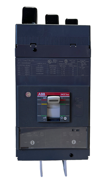 ABB XT4NU3150BYJ000XXX Molded Case Circuit Breaker - 150A, 3-Pole, Tmax XT4N Frame, 25kAIC, UL/CSA