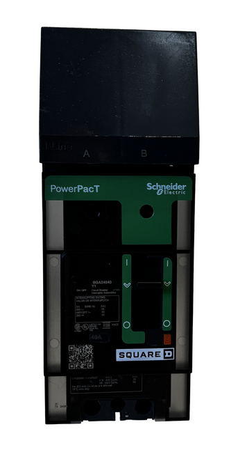 Square D BGA24040Y1 I-Line Circuit Breaker 40A 2-Pole 480Y/277V 35kA Thermal Magnetic